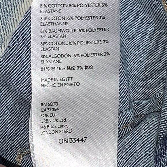 Free People Women Light Blue Stretch Zippered Pocketed Skinny High Waist Jeans 2 - Picture 4 of 9